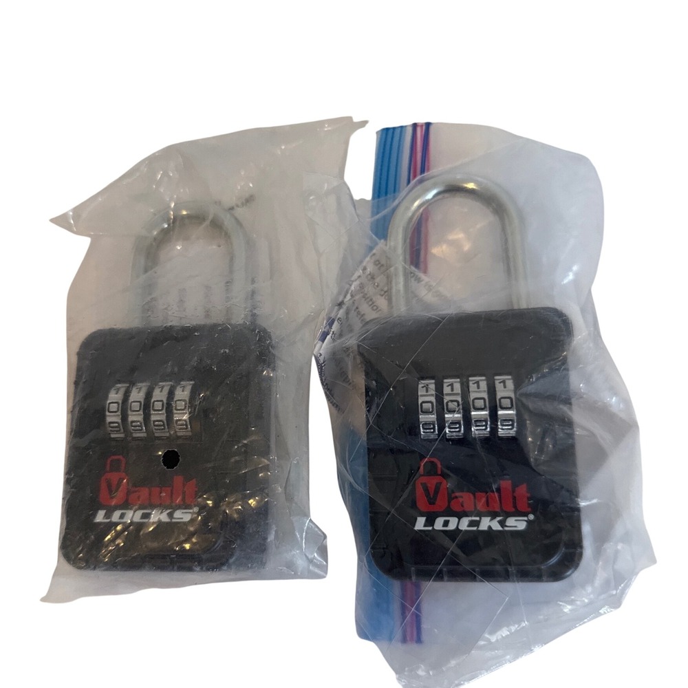 Vault Locks 3200 Security Lockbox Set of 2 Black 4-Digit Combination Key Storage